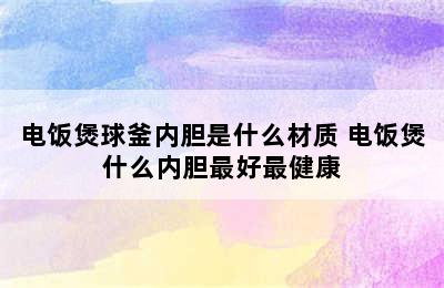 电饭煲球釜内胆是什么材质 电饭煲什么内胆最好最健康